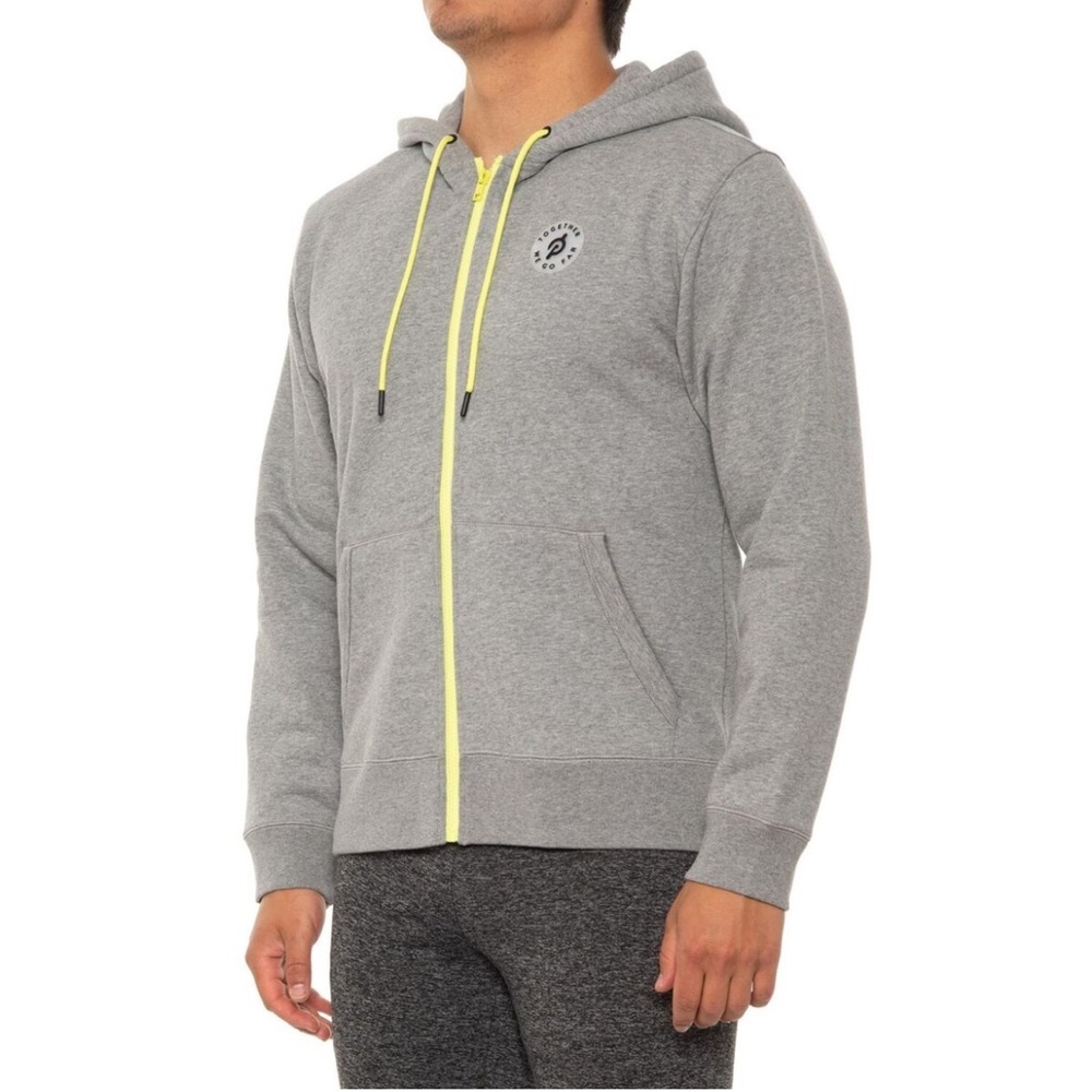 Peloton Gray Full Zip Heavyweight Hooded Mens Sweatshirt Jacket XL